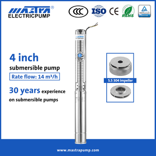 Mastra 4-дюймовый погружной скважинный насос из нержавеющей стали мощностью 5 л.с. 4SP 3-проводной погружной скважинный насос