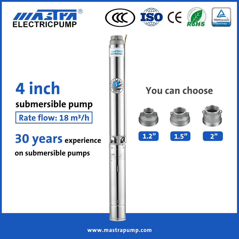 Mastra 4-дюймовый погружной водяной насос на солнечной энергии R95-ST18 погружные скважинные насосы для продажи