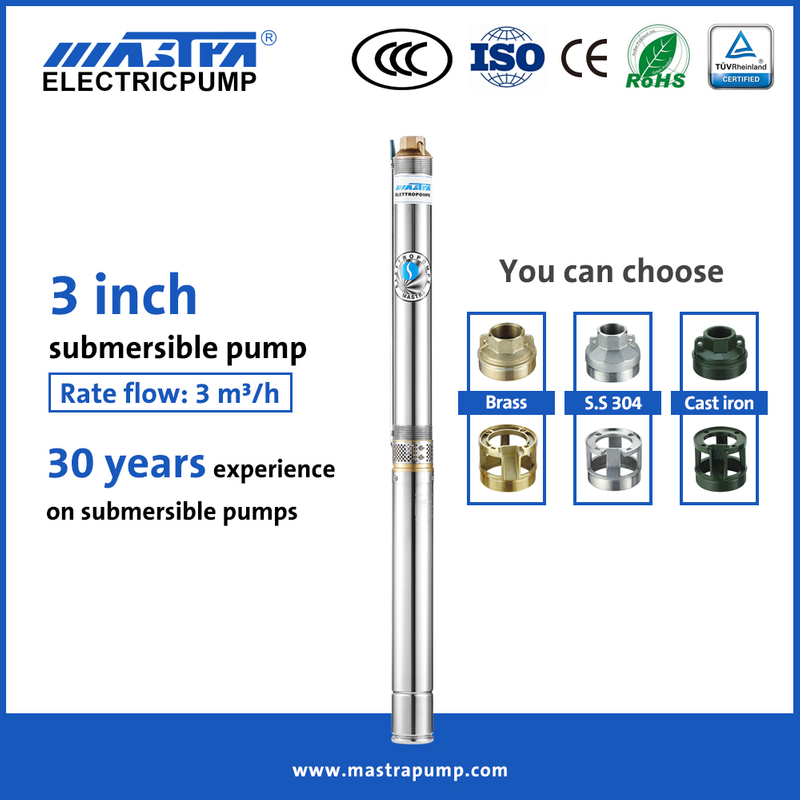 Погружной насос Mastra 3 дюйма 1 2 л.с. R75-T3 Grundfos Погружной скважинный насос 3/4 л.с.