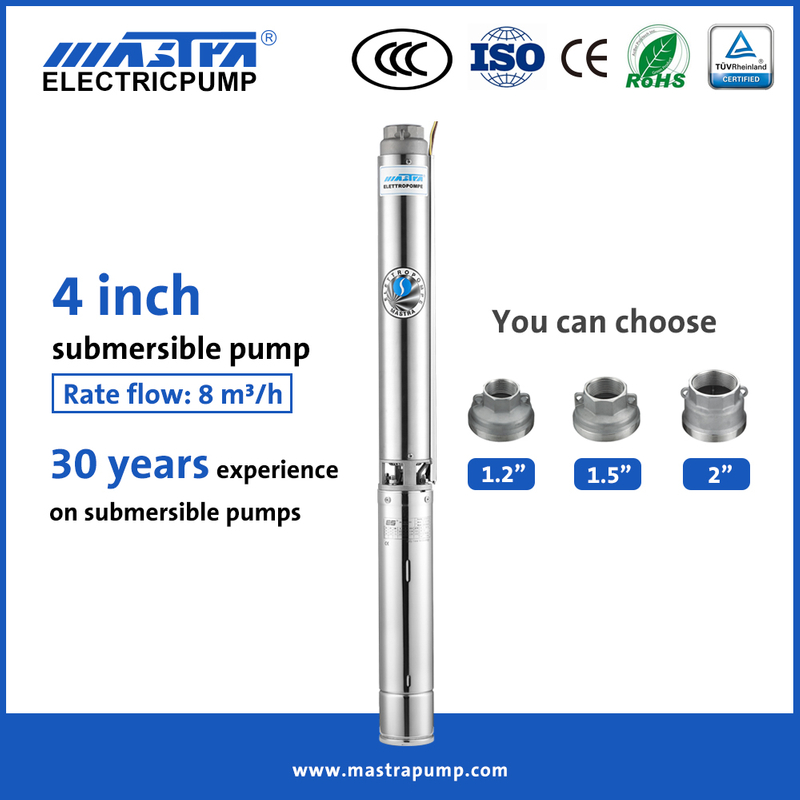 Погружной скважинный насос Mastra 4 дюйма Grundfos 3/4 л.с. Погружной насос высокого давления R95-ST8